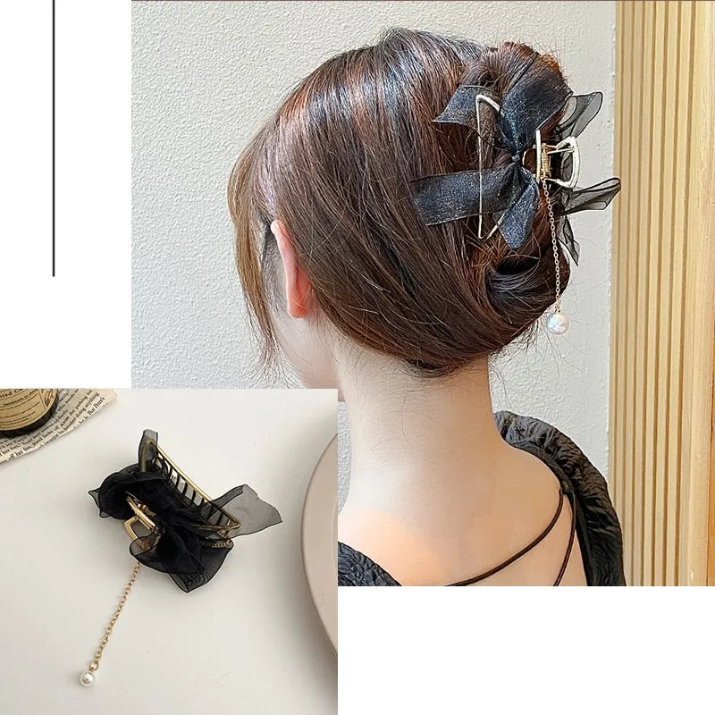 Golden Butterfly Claw- Vintage Hairpin