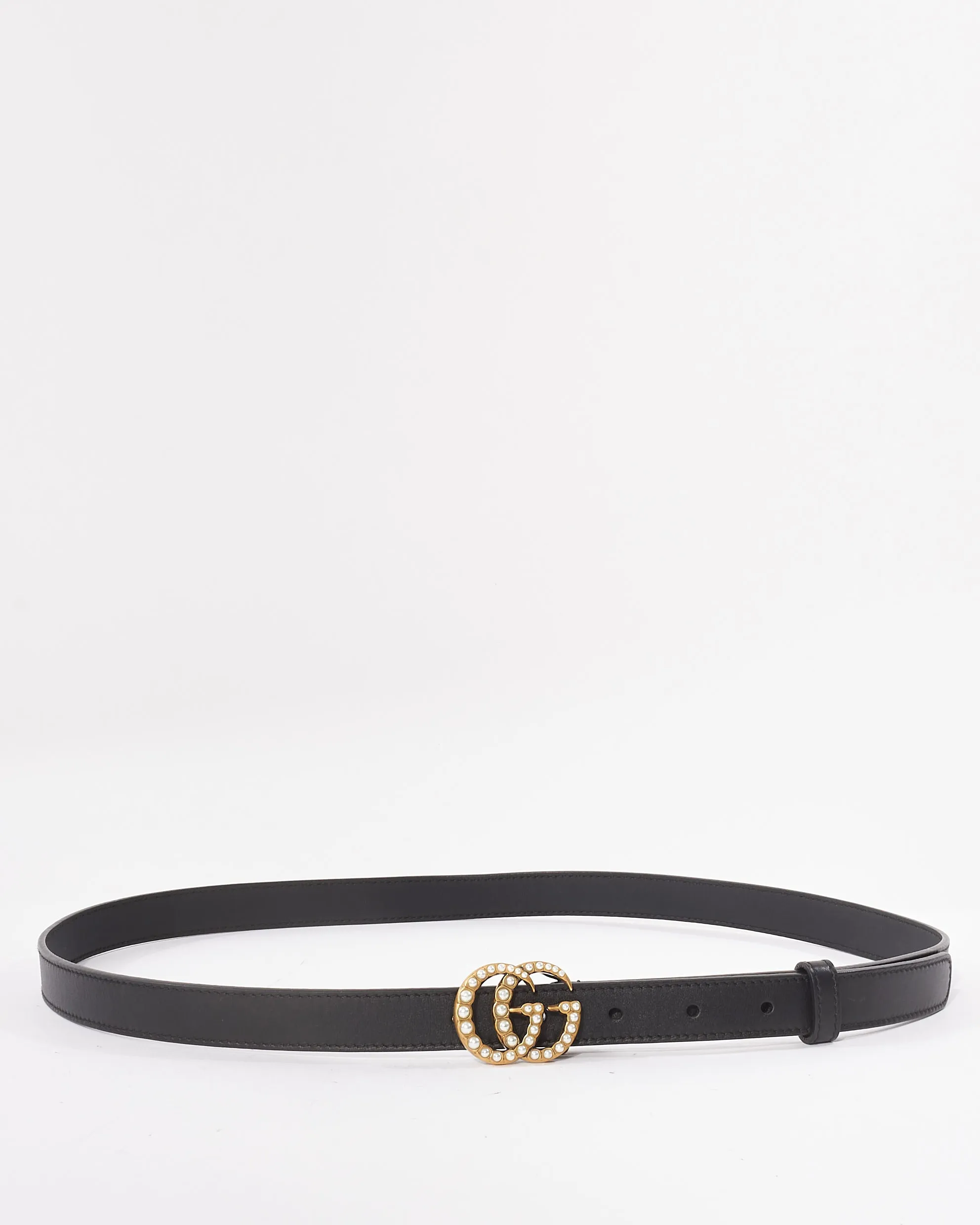 Gucci Marmont GG Pearl Logo Thin Belt - 95/38