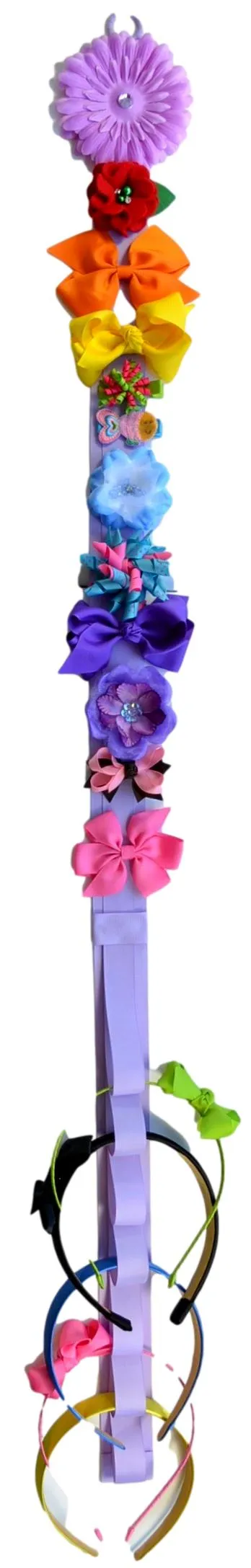 Hair Bow and Headband Storage Deluxe Organizer with 4 Inch Gerbera Daisy