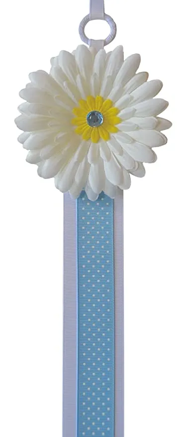 Hair Bow and Headband Storage Deluxe Organizer with 4 Inch Gerbera Daisy