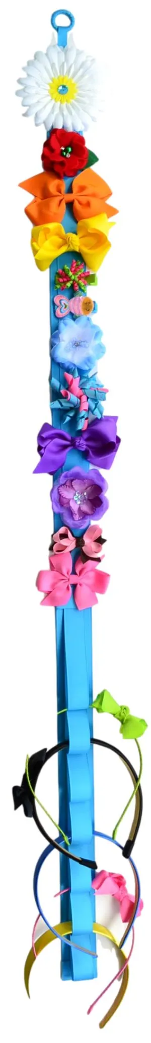 Hair Bow and Headband Storage Deluxe Organizer with 4 Inch Gerbera Daisy