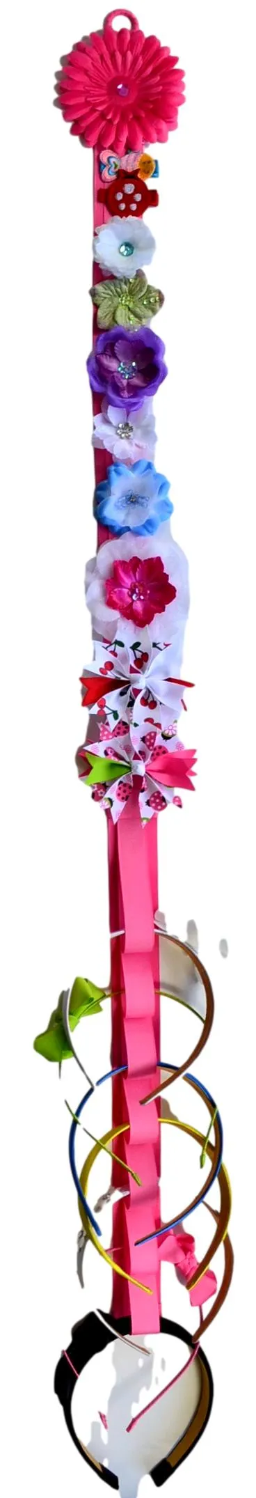 Hair Bow and Headband Storage Deluxe Organizer with 4 Inch Gerbera Daisy