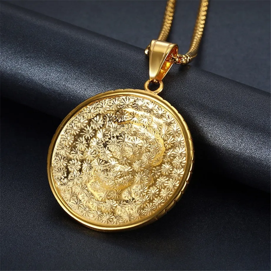 Hip Hop Iced Out Rhinestone Jesus Piece Neck Necklaces Pendants Gold Color Stainless Steel Chain For Men Christian Jewelry