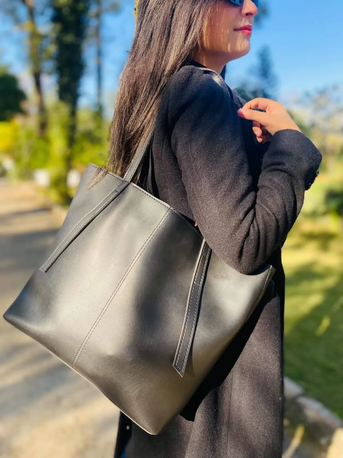 Hobo Tote Black  3 piece