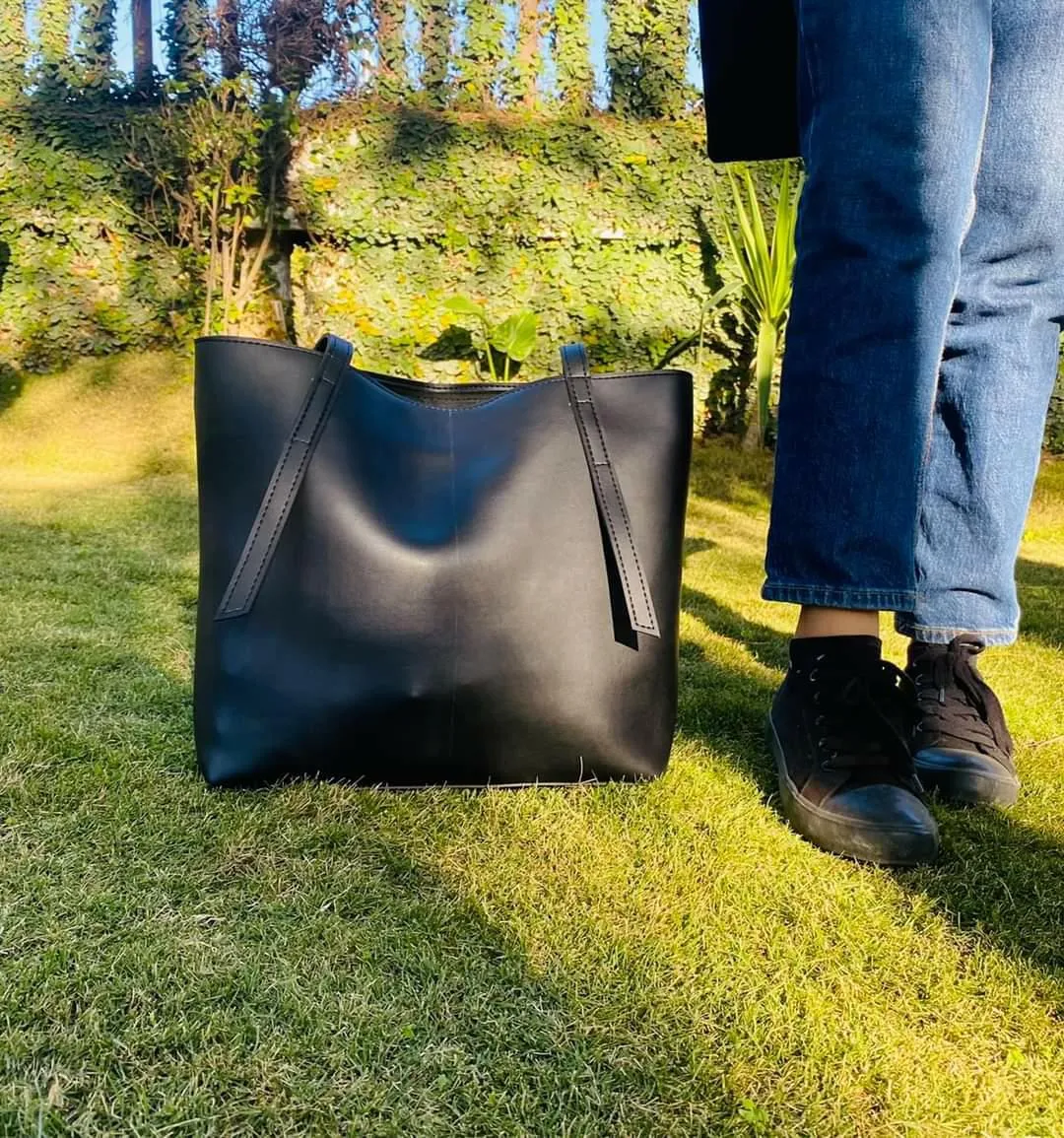 Hobo Tote Black  3 piece