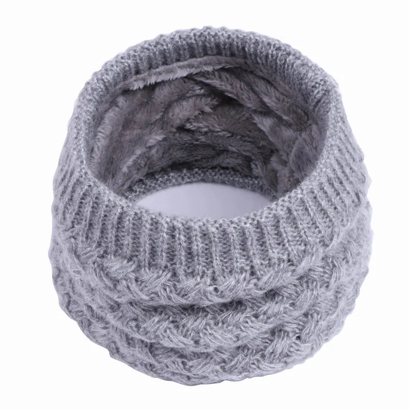 Hot Scarf Neck Set For Men And Women Couple Winter Thickened Warm Cervical Spine Protection Single Circle Wool Scarf Outdoor