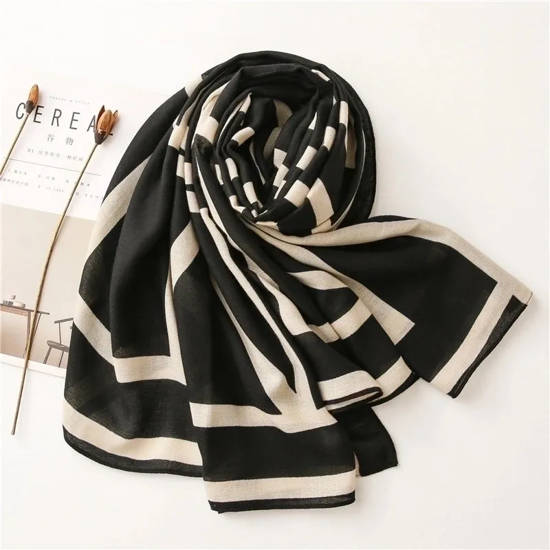 Hot Selling Fashion Geometric Scarf Silk Scarf Wholesale