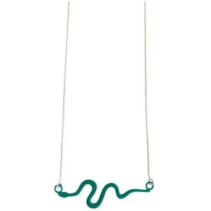 Indie Snake Necklace Emerald