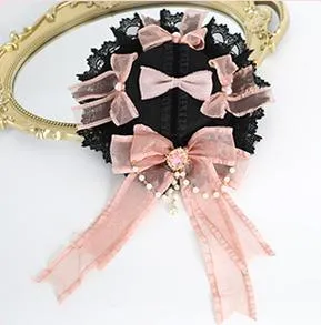 Jirai Kei Black Pink Headband Hat Hair Accessories