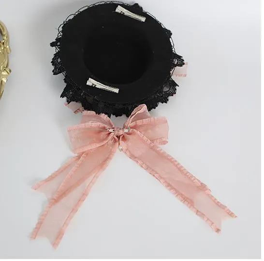 Jirai Kei Black Pink Headband Hat Hair Accessories