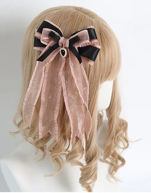 Jirai Kei Black Pink Headband Hat Hair Accessories