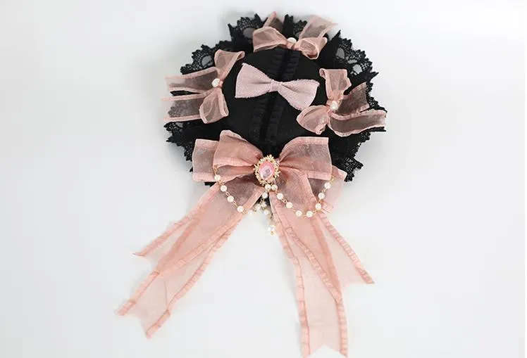 Jirai Kei Black Pink Headband Hat Hair Accessories