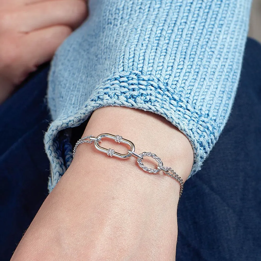 Kit Heath Marina Rope Link Duo Grande Twin Chain Slider Bracelet