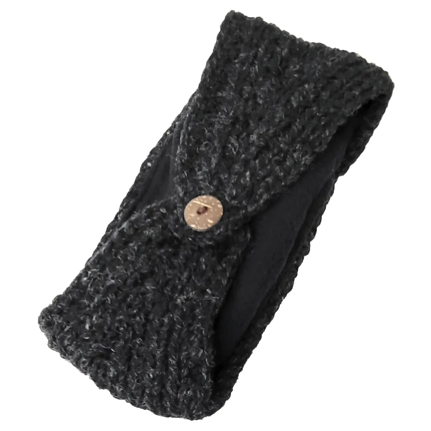 Knitted Headband With Flower