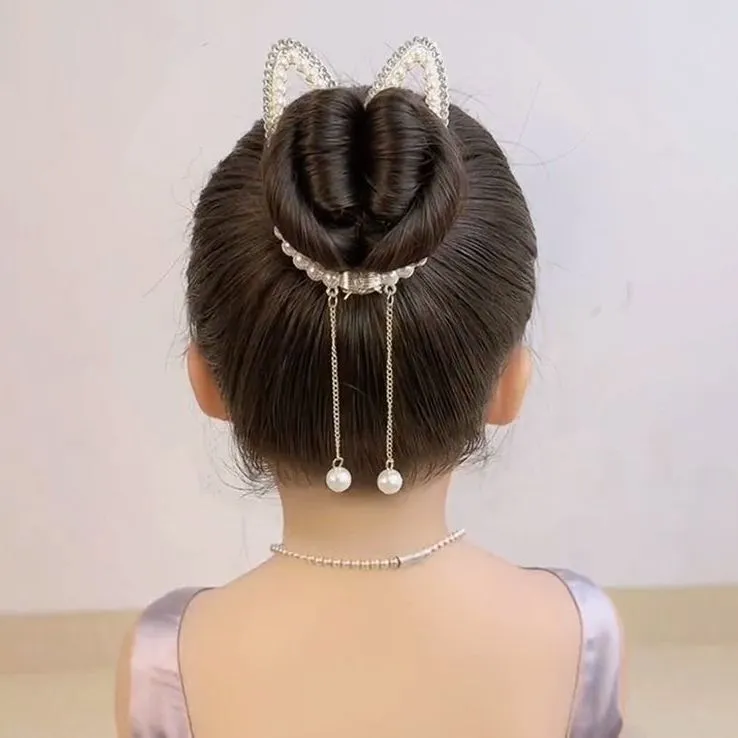 Korean Pearl Tassel Hair Claw