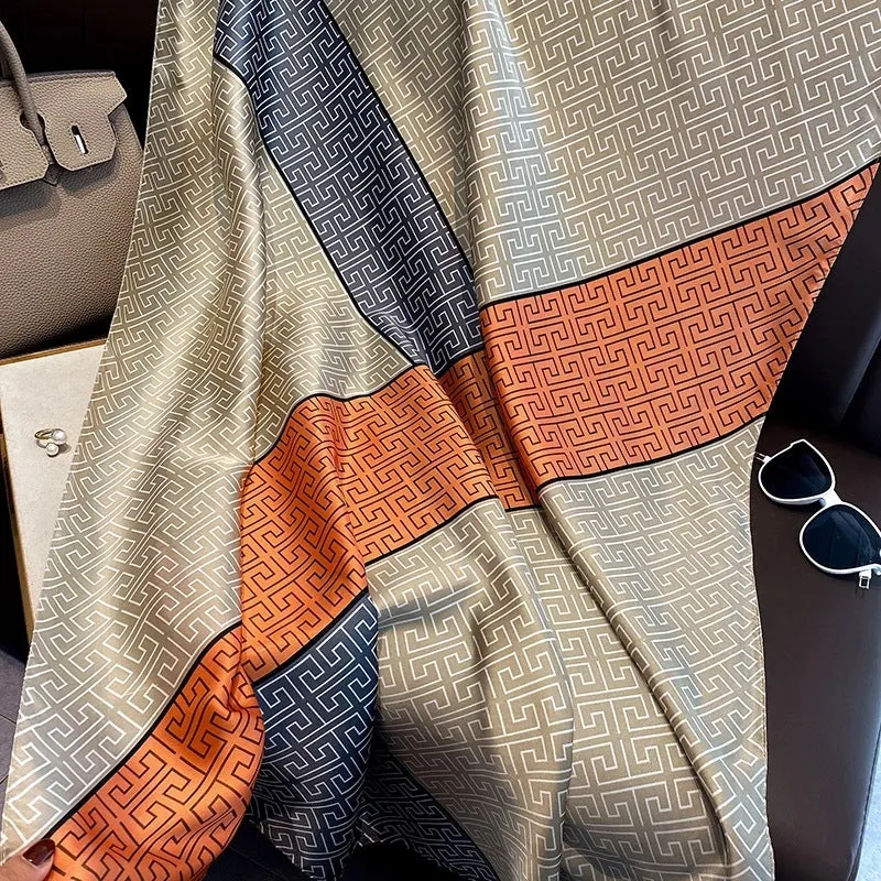 Korean Thin Section Imitation Silk Shawl