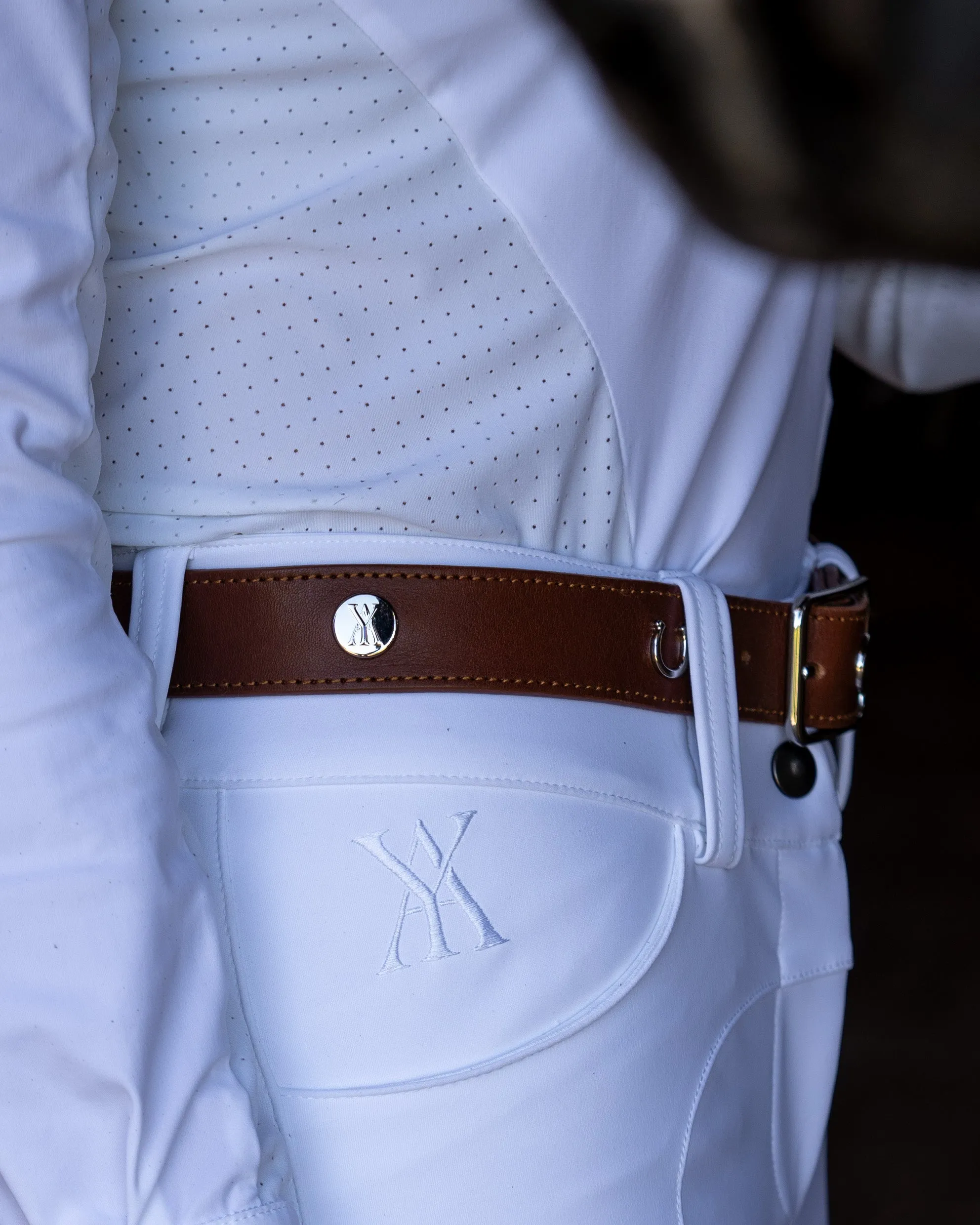 Leather Buckle Belt Brown