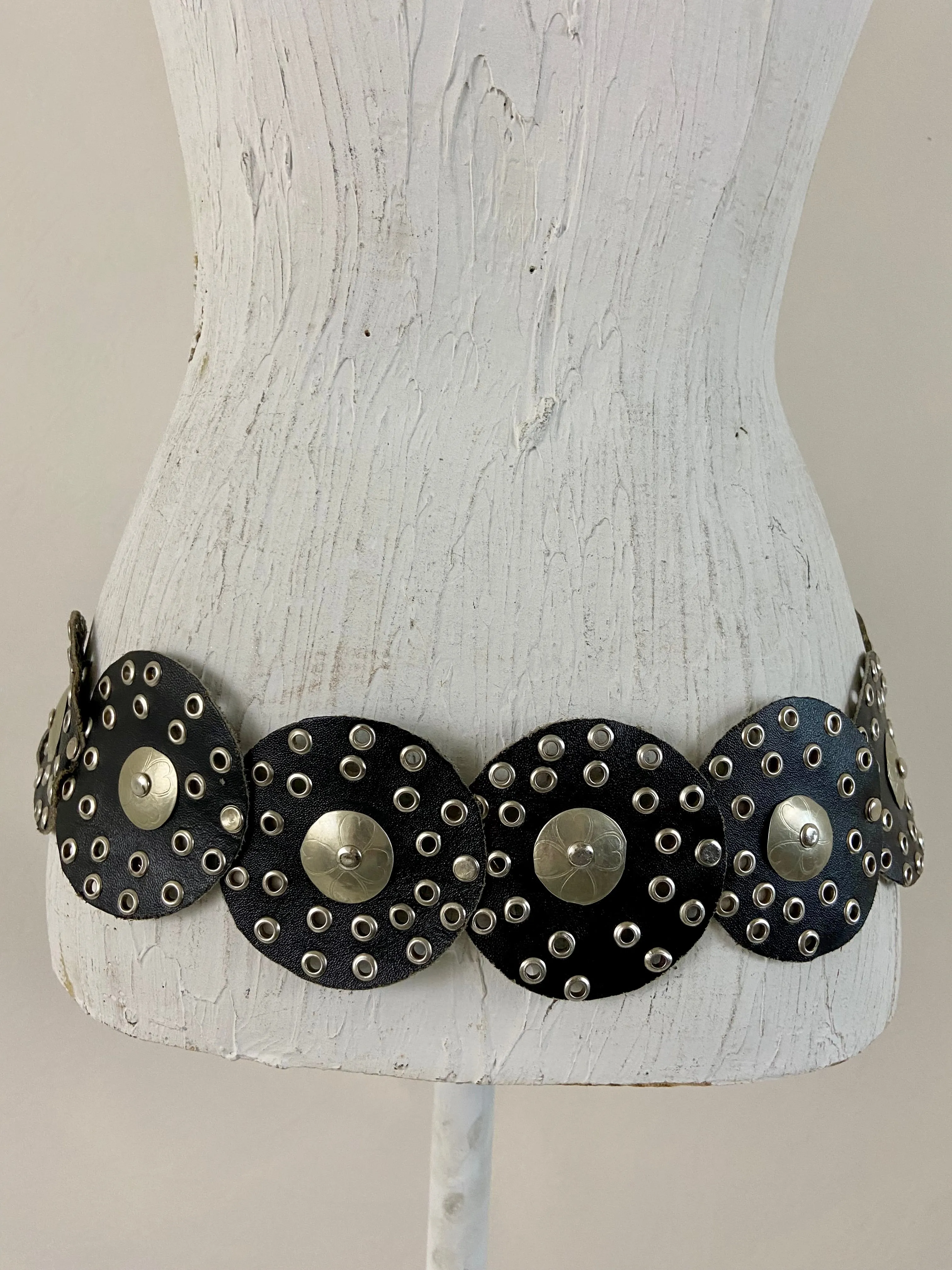 Leather waist belt