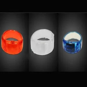 LED Flashing Patriotic Red White And Blue Bangle Bracelets