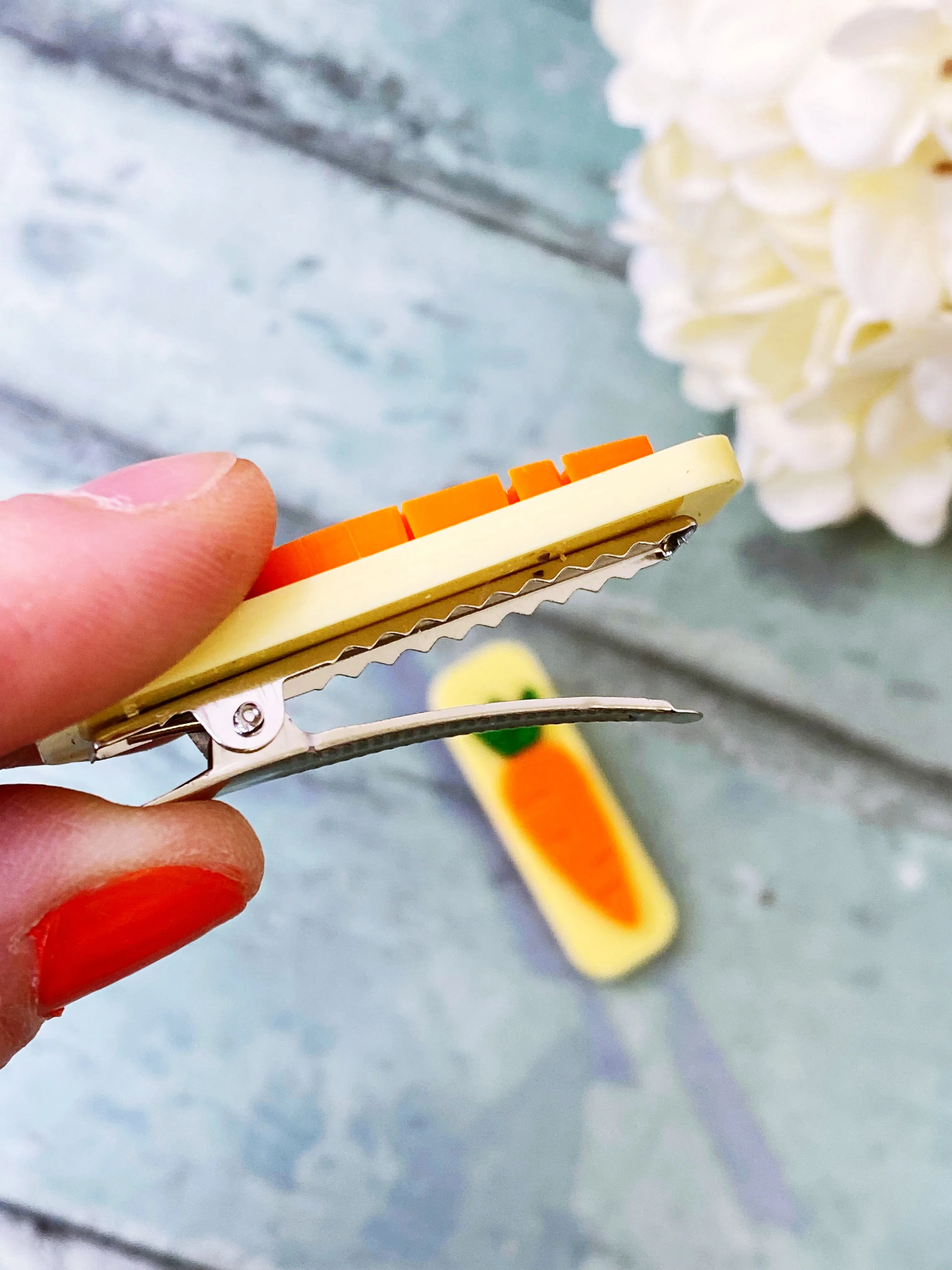 Little Carrot Crocodile Hair Clips
