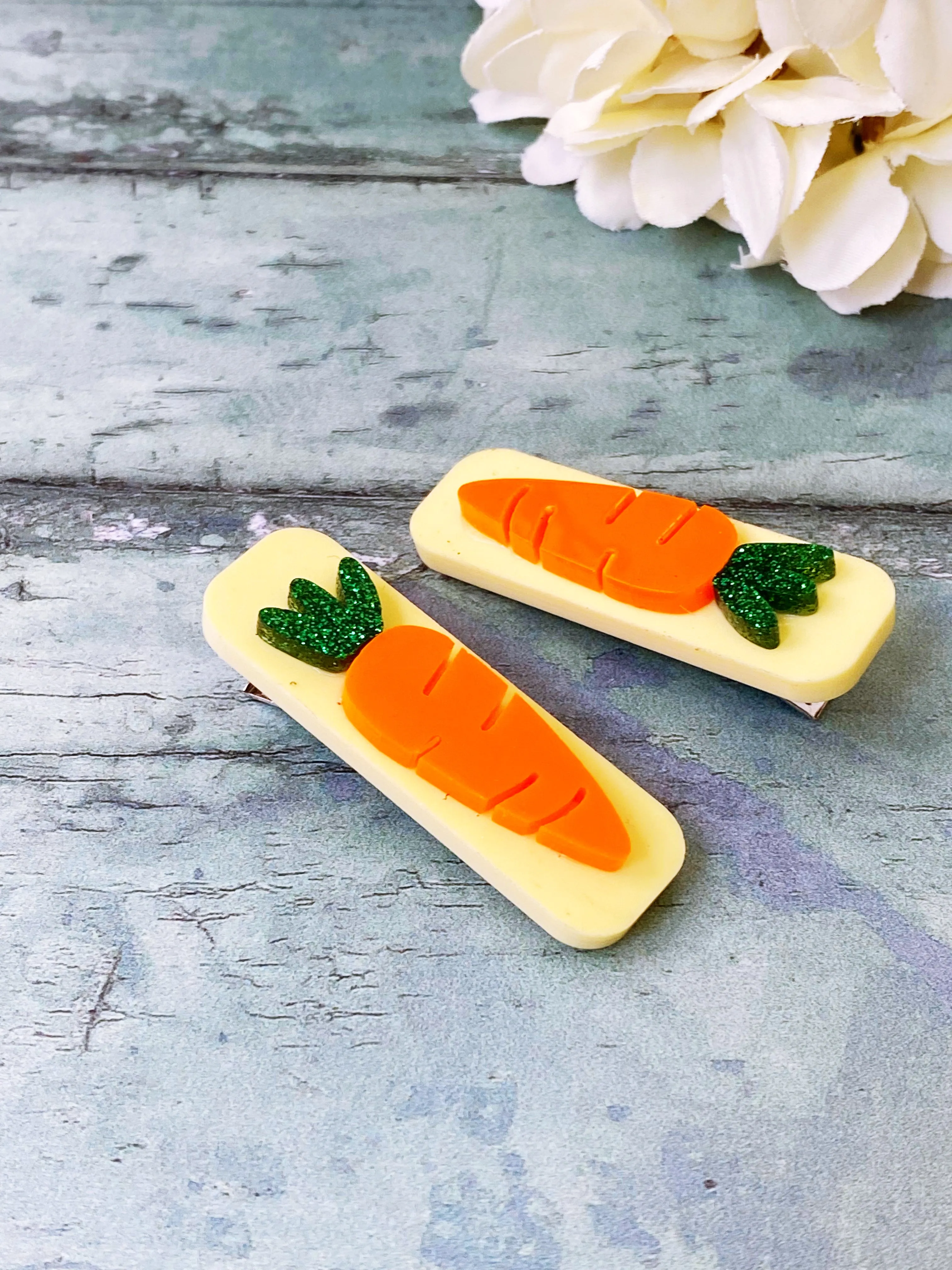 Little Carrot Crocodile Hair Clips