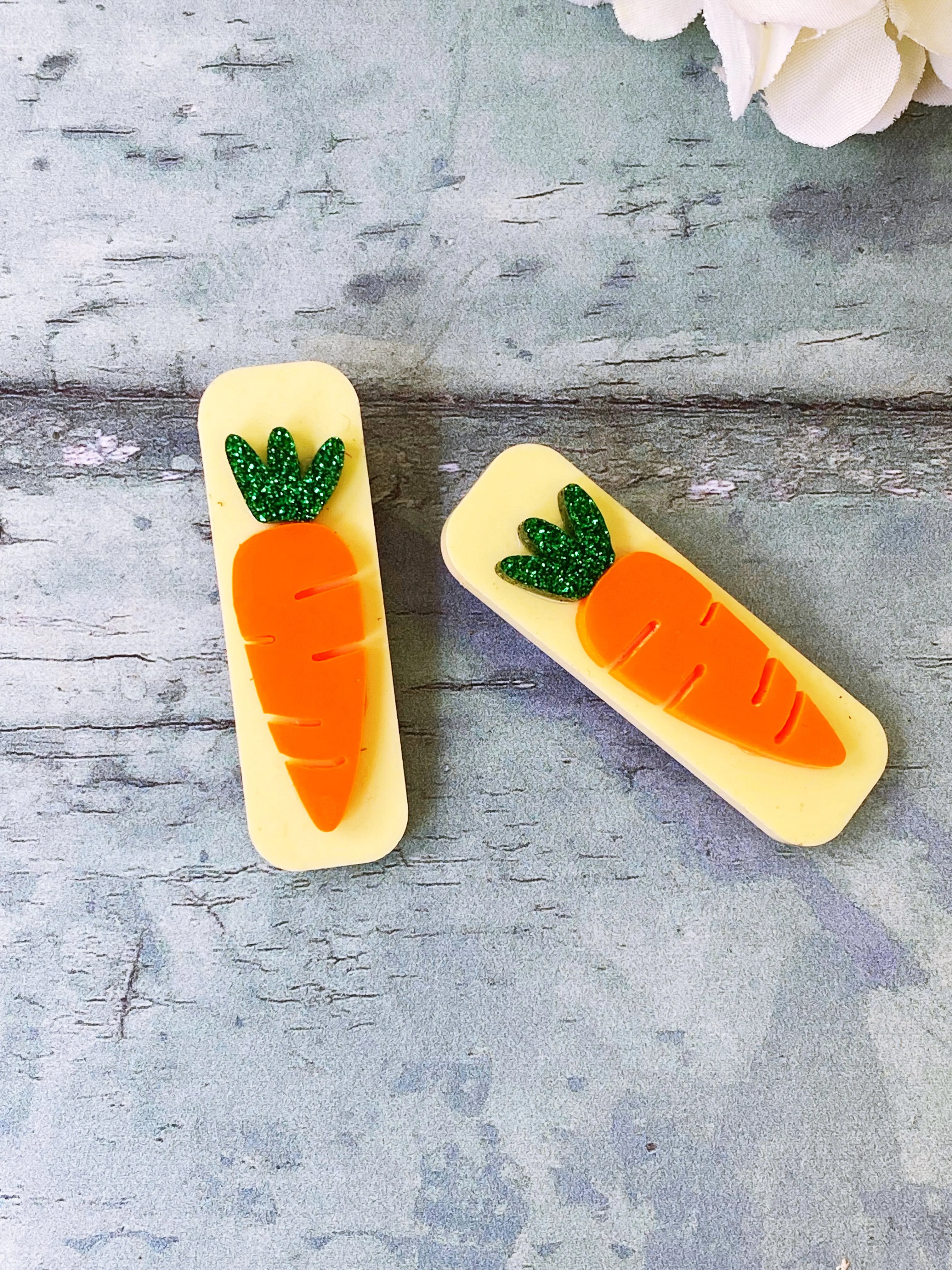 Little Carrot Crocodile Hair Clips