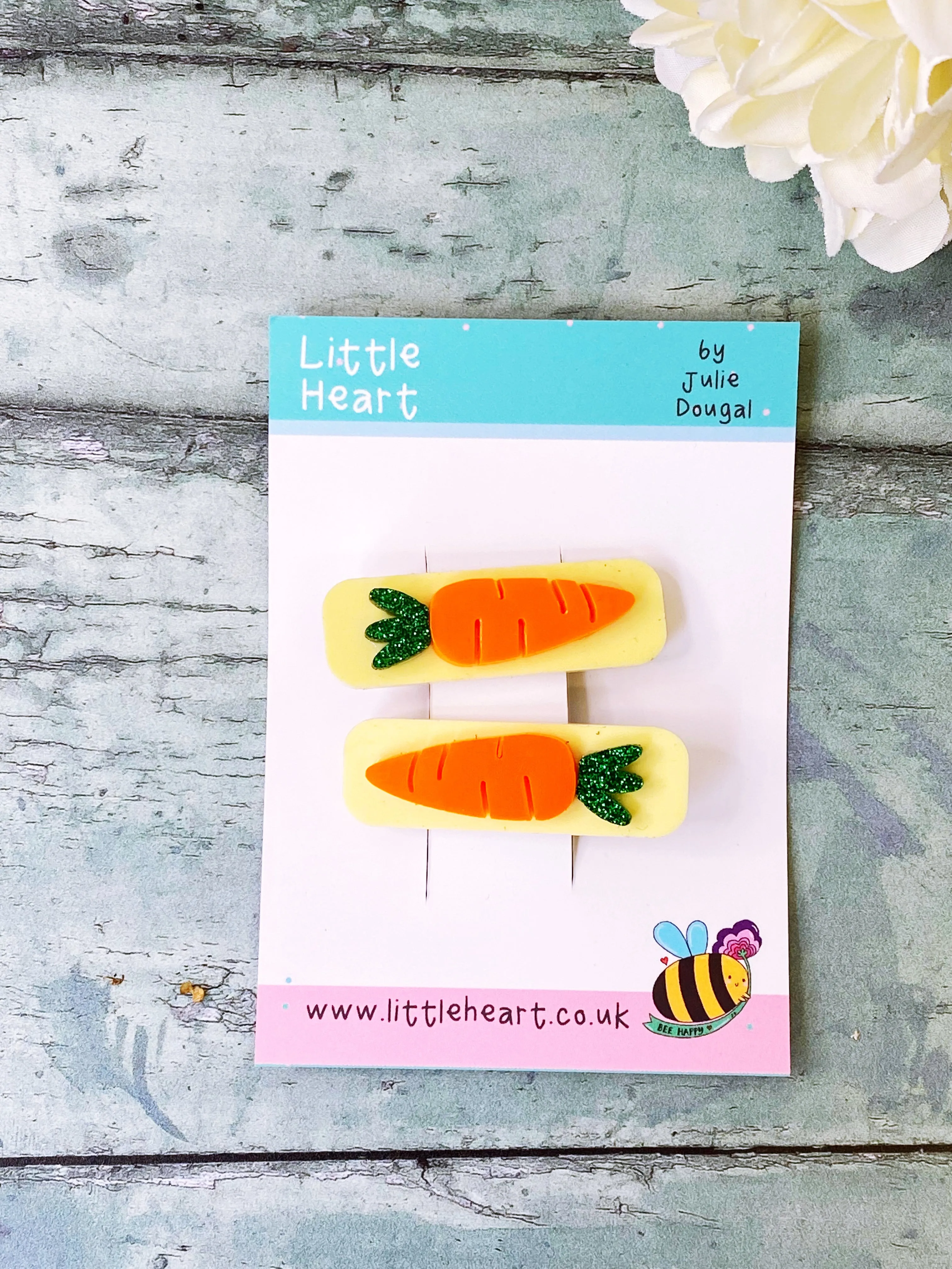 Little Carrot Crocodile Hair Clips