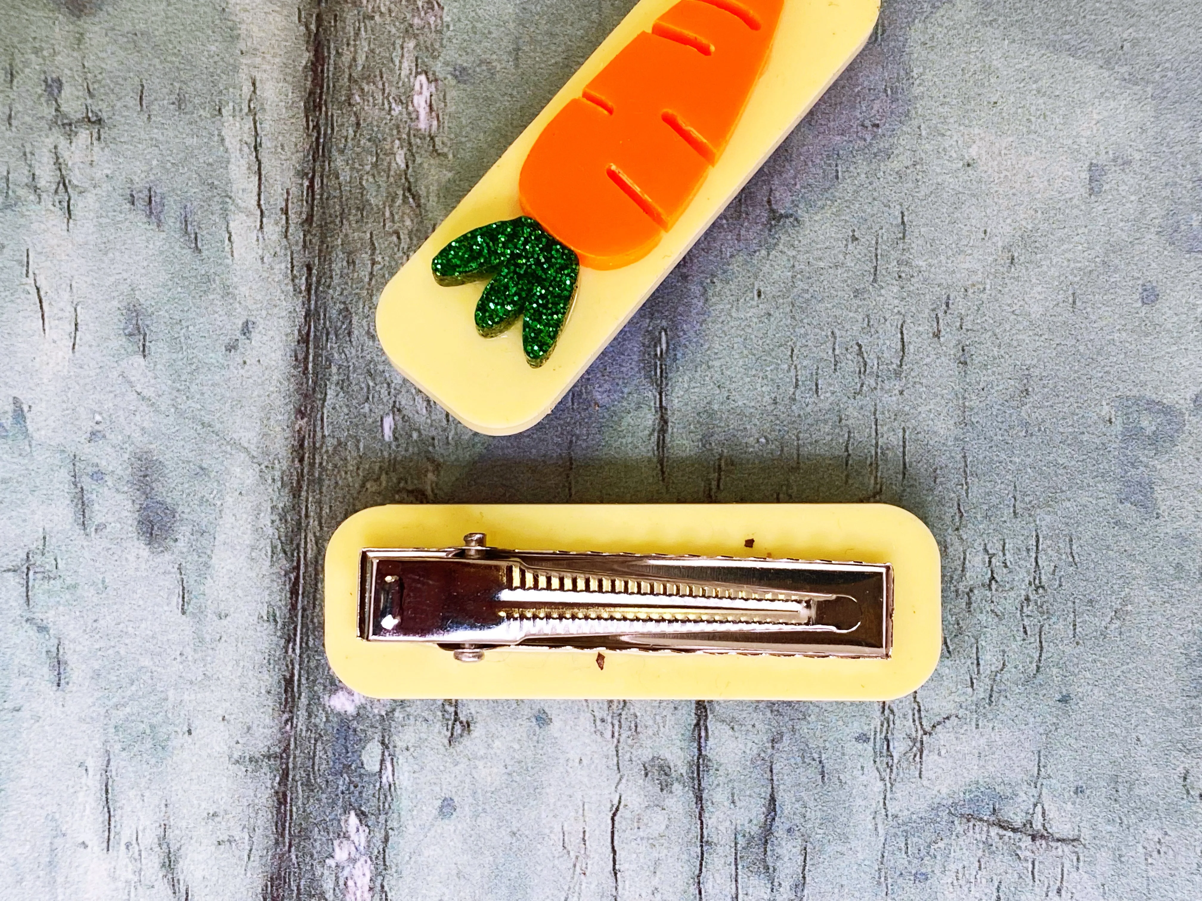 Little Carrot Crocodile Hair Clips