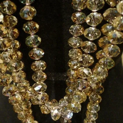 Love Heals Nysa Necklace in Faceted Golden Crystal