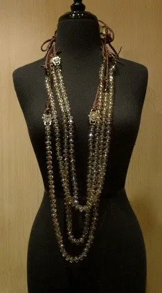 Love Heals Nysa Necklace in Faceted Golden Crystal