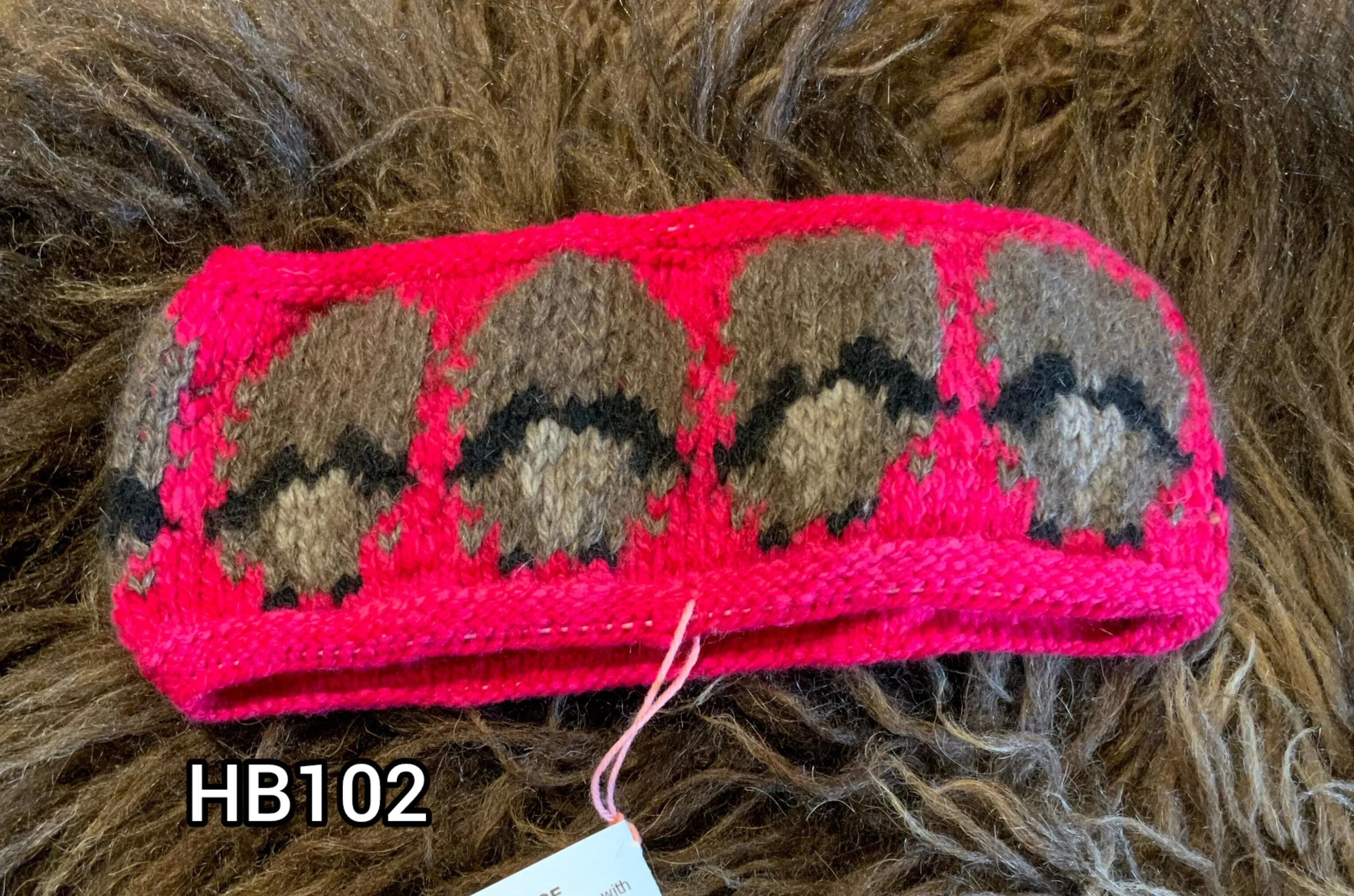 Merino Wool Pink Herd Circle Headbands