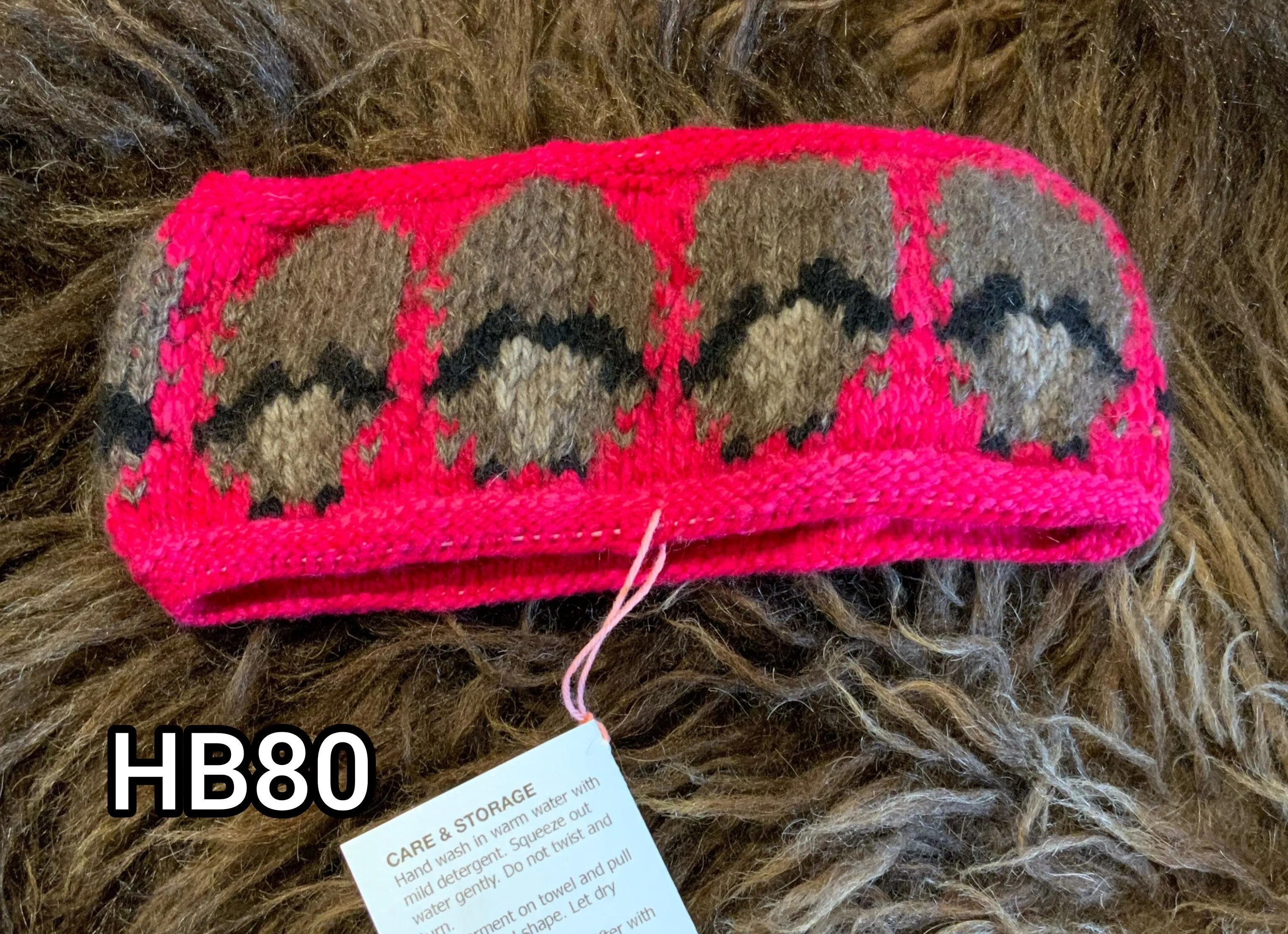 Merino Wool Pink Herd Circle Headbands