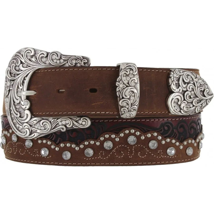 MF WESTERN TONY LAMA KAITLYN CRYSTAL WOMENS BELT STYLE C50499
