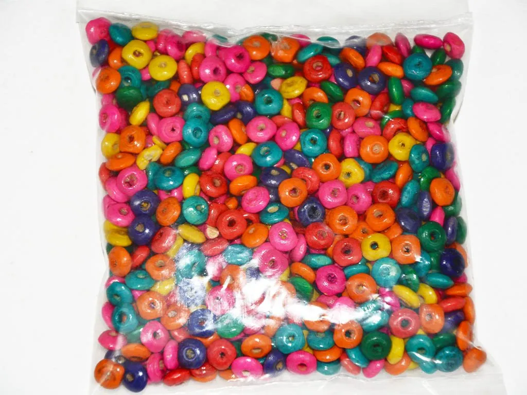 Multicolour Assorted Doughnut Wooden Beads