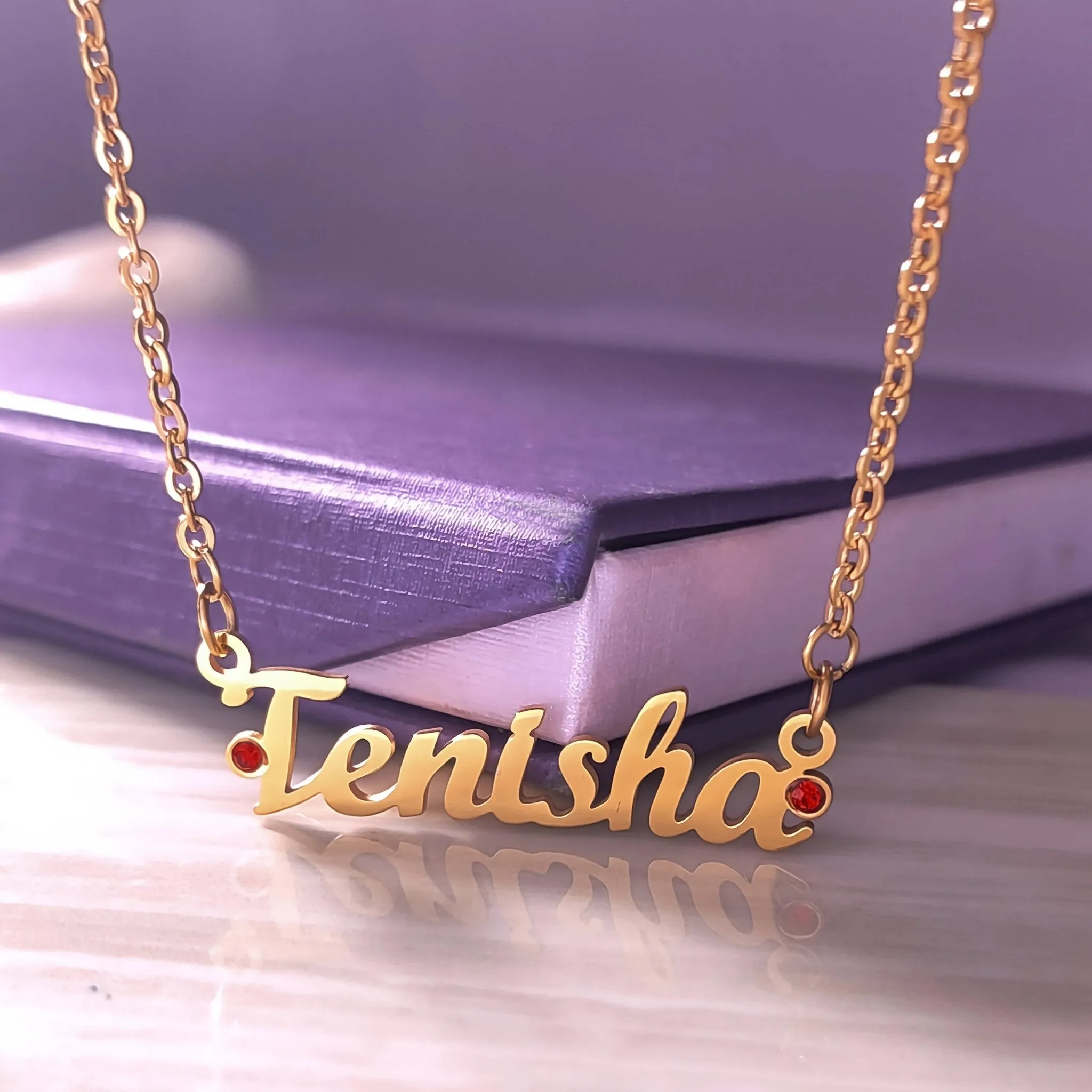 Name Necklace (Birthstones & Ornaments Optional)