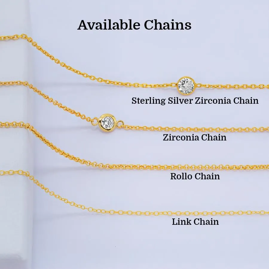 Name Necklace with Lower Tails & Heart Alexandra