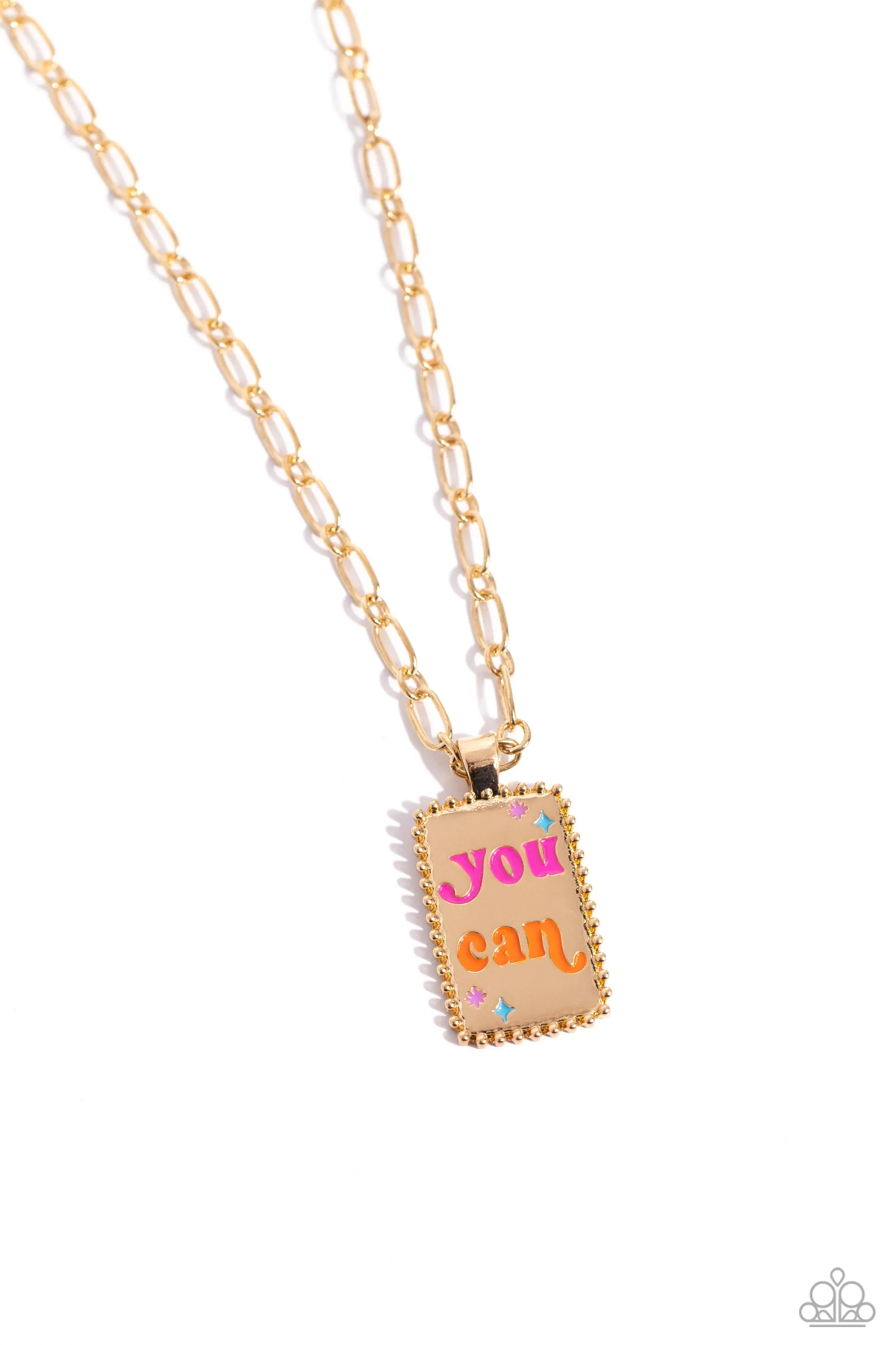 Necklaces Yes You Can - Gold Inspirational N2439