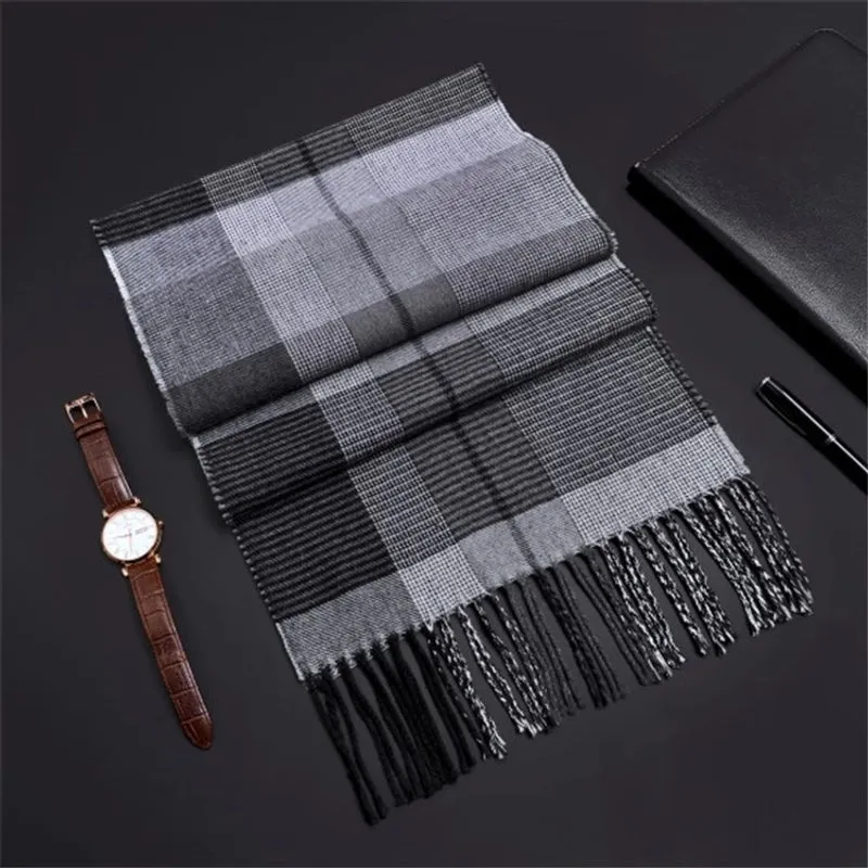 Network Explosions Men's High-end Scarf Imitation Cashmere  Youth Leisure Scarf Gift Scarf Factory Wholesale