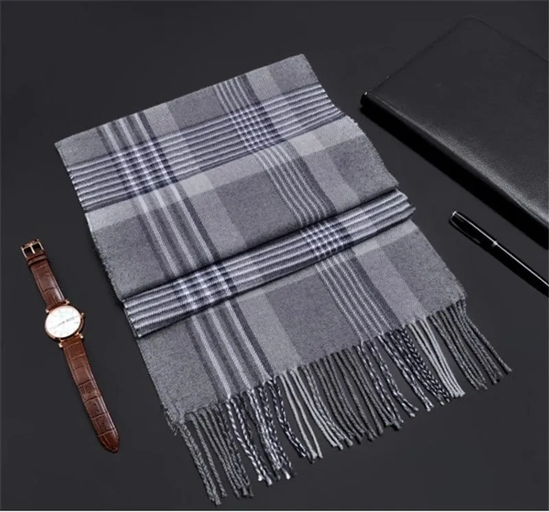 Network Explosions Men's High-end Scarf Imitation Cashmere  Youth Leisure Scarf Gift Scarf Factory Wholesale