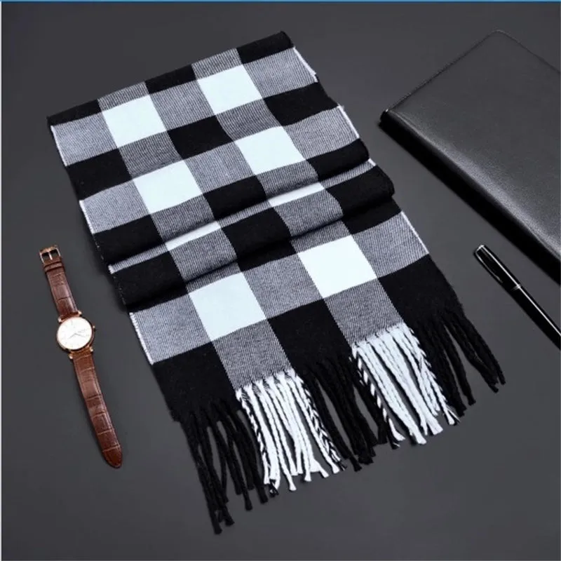 Network Explosions Men's High-end Scarf Imitation Cashmere  Youth Leisure Scarf Gift Scarf Factory Wholesale
