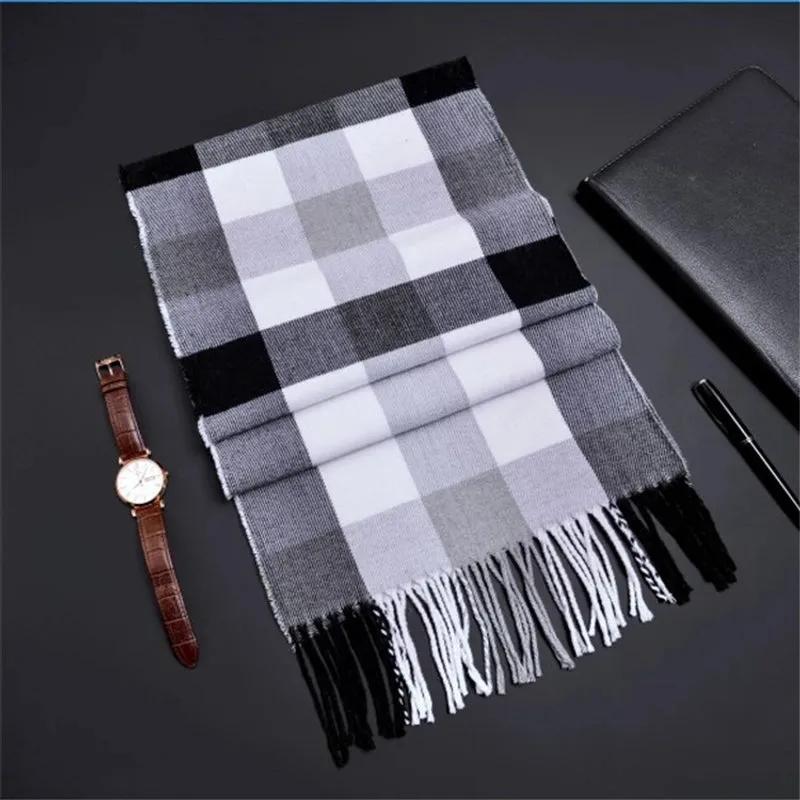 Network Explosions Men's High-end Scarf Imitation Cashmere  Youth Leisure Scarf Gift Scarf Factory Wholesale