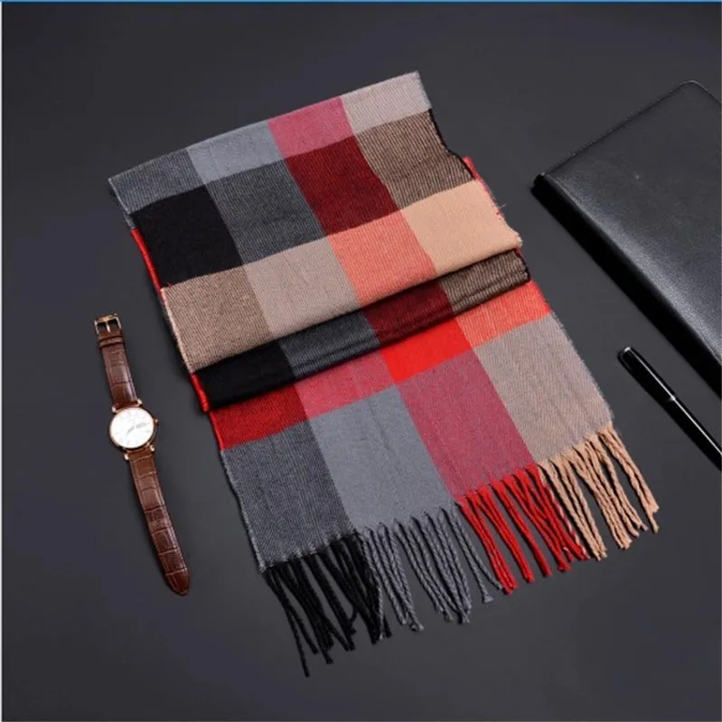 Network Explosions Men's High-end Scarf Imitation Cashmere  Youth Leisure Scarf Gift Scarf Factory Wholesale