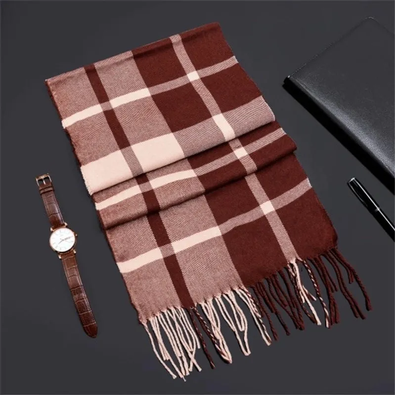 Network Explosions Men's High-end Scarf Imitation Cashmere  Youth Leisure Scarf Gift Scarf Factory Wholesale