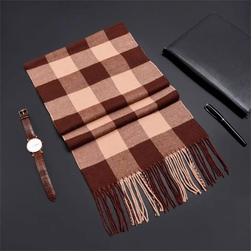Network Explosions Men's High-end Scarf Imitation Cashmere  Youth Leisure Scarf Gift Scarf Factory Wholesale