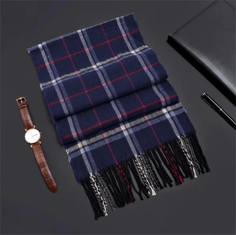 Network Explosions Men's High-end Scarf Imitation Cashmere  Youth Leisure Scarf Gift Scarf Factory Wholesale
