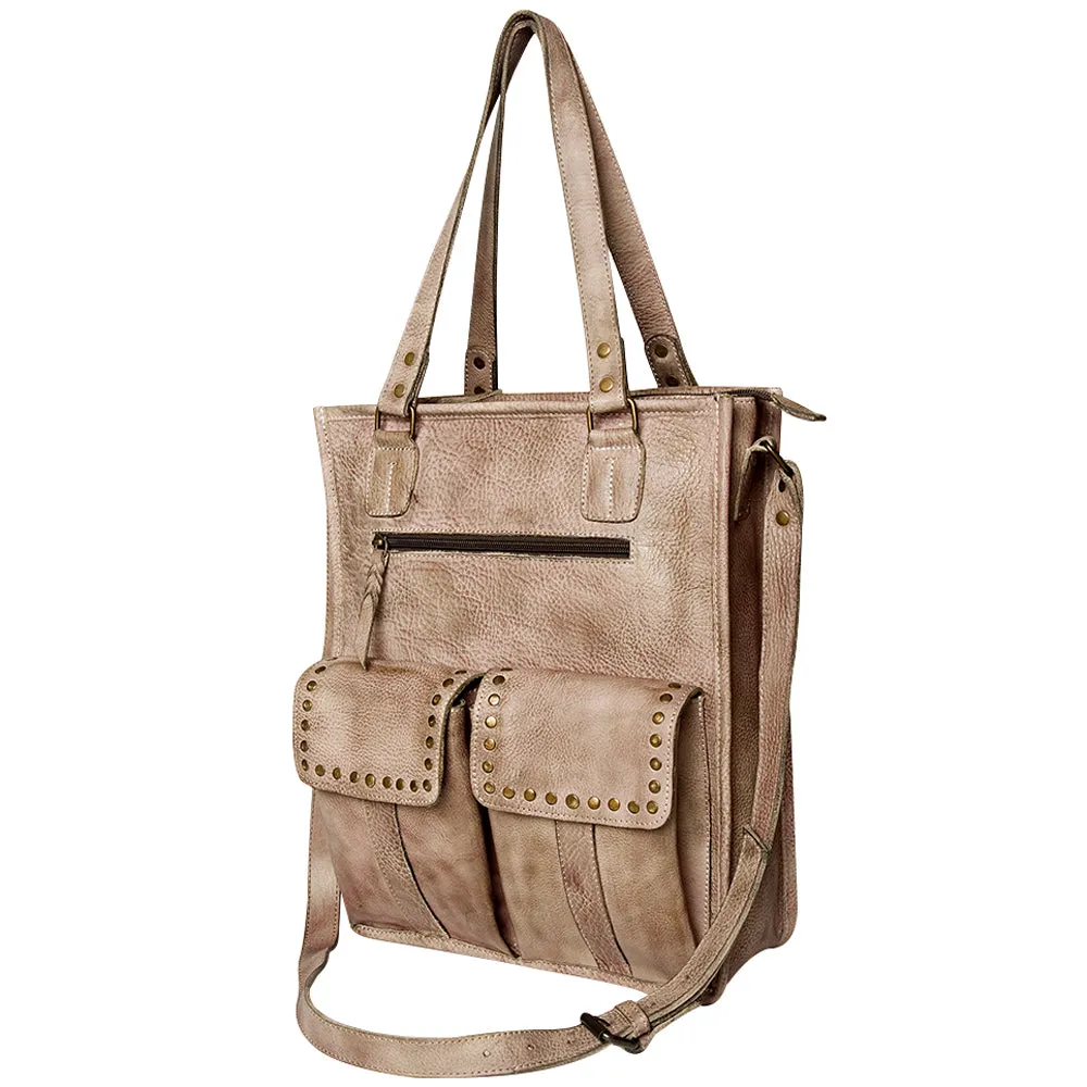 Never Mind Nmbg111A Tote Vintage Handmade Genuine Cowhide Leather Women Bag Western Handbag Purse