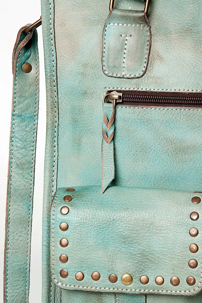 Never Mind Nmbg111C Tote Vintage Handmade Genuine Cowhide Leather Women Bag Western Handbag Purse