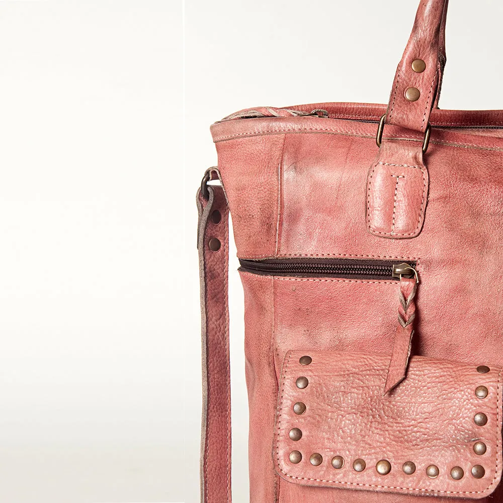 Never Mind Nmbg124A Tote Vintage Handmade Genuine Cowhide Leather Women Bag Western Handbag Purse