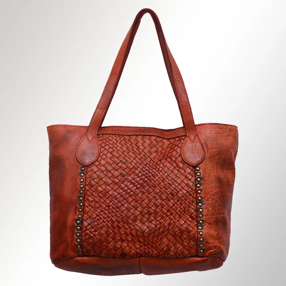 Never Mind Nmbgm103D Tote Vintage Handmade Genuine Cowhide Leather Women Bag Western Handbag Purse