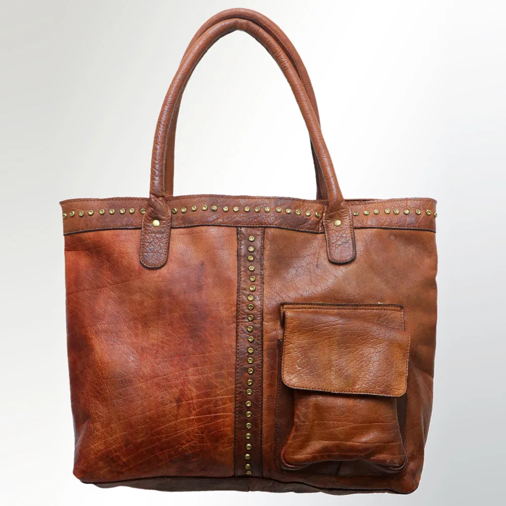 Never Mind Nmbgm118A Tote Vintage Handmade Genuine Cowhide Leather Women Bag Western Handbag Purse